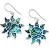 Samuel B. Sterling Silver Abalone Sunburst Drop Earrings In Blue
