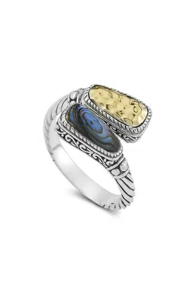 Samuel B. Sterling Silver & 18k Gold Abalone Bypass Ring