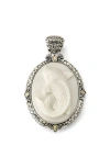 Samuel B. Sterling Silver & 18k Gold Bovine Bone Fish Pendant In White