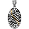 Samuel B. Sterling Silver & 18k Gold Dot Oval Pendant In Silver And Gold