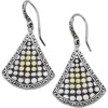 Samuel B. Sterling Silver & 18k Gold Dotted Fan Drop Earrings In Silver And Gold