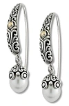 Samuel B. Sterling Silver & 18k Gold Freshwater Pearl Drop Earrings