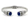 Samuel B. Sterling Silver & 18k Gold Lapis Lazuli Dragonfly Hinged Bracelet In Blue