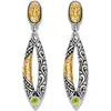 Samuel B. Silver 0.24 Ct. Tw. Peridot Drop Earrings In Green