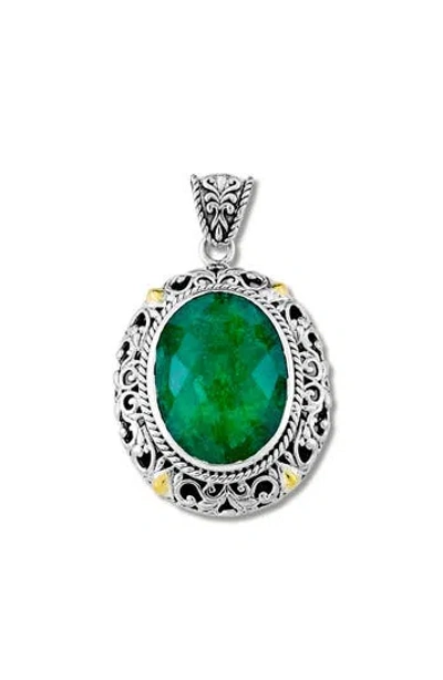 SAMUEL B. SAMUEL B. STERLING SILVER & 18K GOLD PENDANT