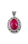 Samuel B. Sterling Silver & 18k Gold Pendant In Metallic