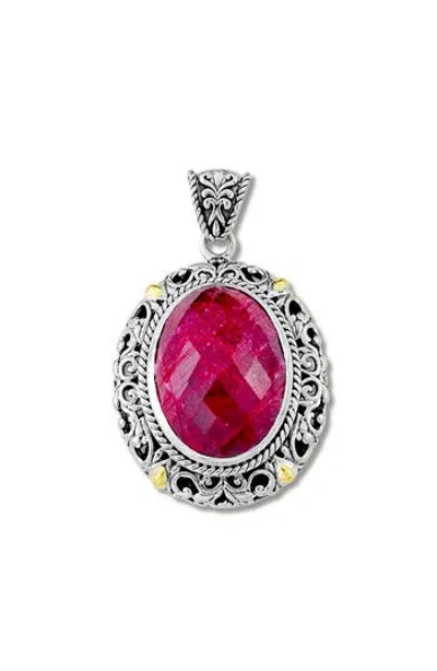 Samuel B. Sterling Silver & 18k Gold Pendant In Metallic
