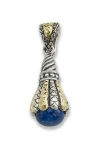 Samuel B. Sterling Silver & 18k Gold Semiprecious Stone Teardrop Pendant In Blue