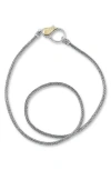 Samuel B. Sterling Silver & 18k Gold Woven Chain Necklace In Multi