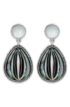 Samuel B. Silver Pearl Earrings In Pearl/silver