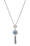 Samuel B. Sterling Silver & Semiprecious Stone Tassel Necklace In Blue