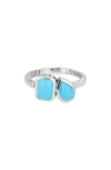 Samuel B. Silver 1.55 Ct. Tw. Sleeping Beauty Ring In Silver