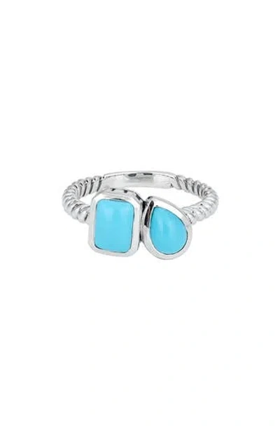 SAMUEL B. SAMUEL B. STERLING SILVER & SLEEPING BEAUTY TURQUOISE RING
