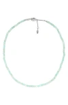 Samuel B. Sterling Silver Aquaprase Beaded Necklace In Aquaprase