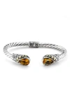Samuel B. Sterling Silver Bangle In Transparent