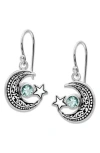 Samuel B. Ss Blue Topaz Moon And Star Earring In Metallic