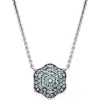 Samuel B. Sterling Silver Blue Topaz Pavé Clover Necklace In Blue