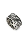 Samuel B. Sterling Silver Boxstitch Ring In Silver