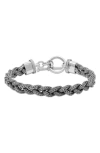 SAMUEL B. STERLING SILVER BRAIDED CHAIN TOGGLE BRACELET