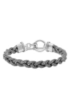 Samuel B. Sterling Silver Braided Chain Toggle Bracelet In Silver
