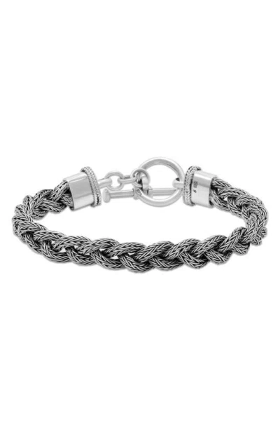Samuel B. Sterling Silver Braided Chain Toggle Bracelet