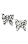 Samuel B. Sterling Silver Butterfly Stud Earrings In Metallic