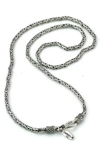 Samuel B. Silver Byzantine Chain Necklace In Metallic