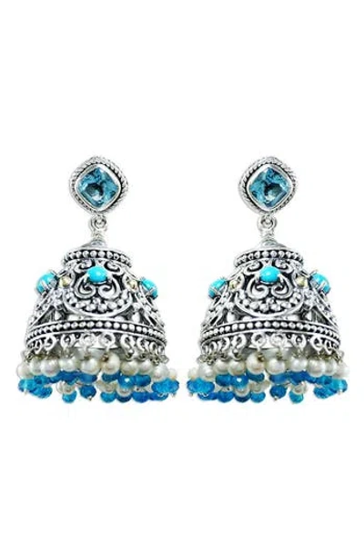 Samuel B. Sterling Silver Chandelier Earrings In Multi
