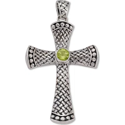 Samuel B. Sterling Silver Cross Pendant In Metallic