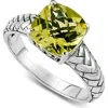 Samuel B. Silver 3.55 Ct. Tw. Lemon Quartz Woven Shank Ring In Yellow
