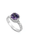 Samuel B. Silver 3.50 Ct. Tw. Amethyst Ring In Purple