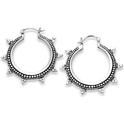 Samuel B. Sterling Silver Dot Hoop Earrings