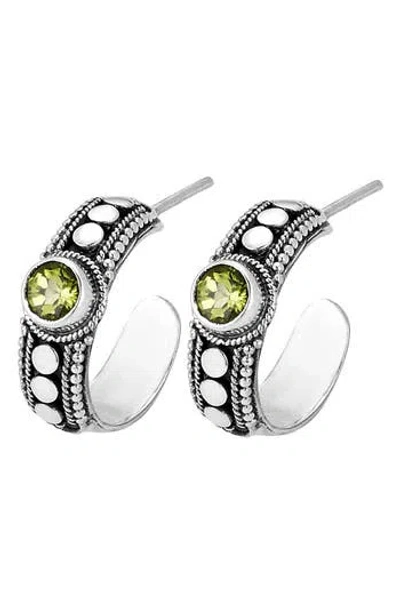 Samuel B. Silver 0.25 Ct. Tw. Peridot Dot Hoops