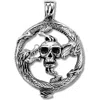Samuel B. Sterling Silver Dragon Skull Pendant In Silver