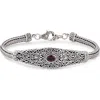 Samuel B. Silver 0.95 Ct. Tw. Garnet Bracelet In Silver