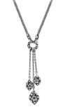 Samuel B. Sterling Silver Flower Drop Y-necklace In Silver