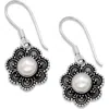 Samuel B. Sterling Silver Freshwater Pearl Flower Drop Earrings In Black