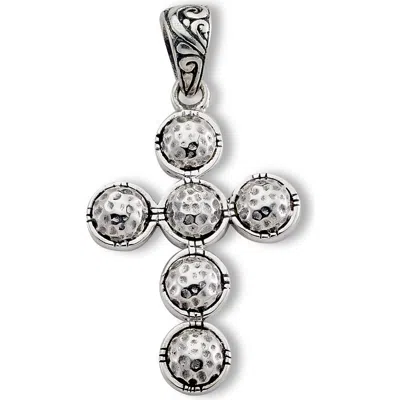 Samuel B. Sterling Silver Hammered Cross Pendant