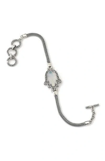 Samuel B. Sterling Silver Hamsa Toggle Bracelet In White