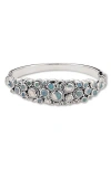 Samuel B. Silver 3.70 Ct. Tw. Opal Cluster Bangle Bracelet In Opal