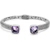 Samuel B. Sterling Silver Hinge Bangle In Metallic