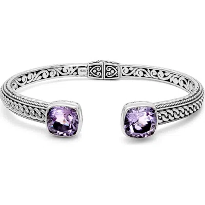 Samuel B. Sterling Silver Hinge Bangle In Metallic