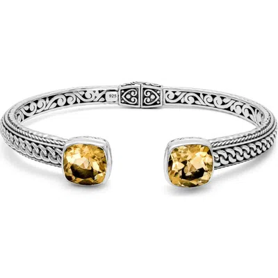 Samuel B. Sterling Silver Hinge Bangle In Metallic