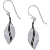 Samuel B. Sterling Silver Leaf Drop Earrings In Metallic