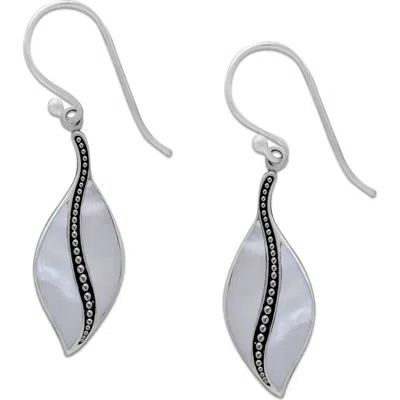 Samuel B. Sterling Silver Leaf Drop Earrings In Metallic
