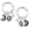 Samuel B. Silver Gemstone Moon Charm Earrings In Silver/grey
