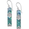 Samuel B. Sterling Silver Mother Of Pearl Bar Earrings In Metallic