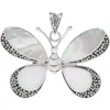 Samuel B. Sterling Silver Mother Of Pearl Butterfly Pendant In White