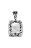Samuel B. Sterling Silver Mother-of-pearl Rectangle Pendant In White
