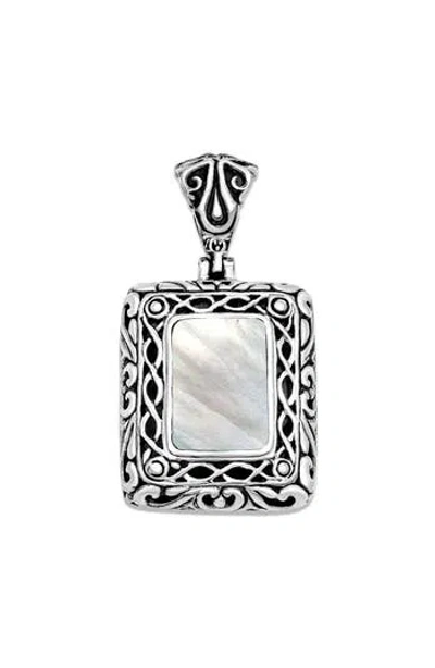 Samuel B. Sterling Silver Mother-of-pearl Rectangle Pendant In White